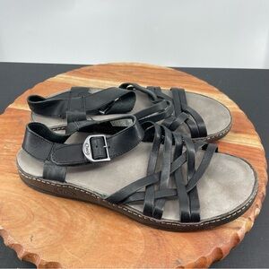 CHACO Fallon Strappy Sandals black leather Sz 8